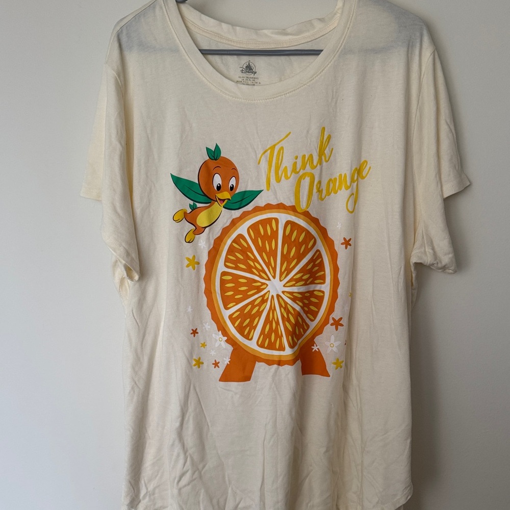Disney Cream T-Shirt with Orange Graphic